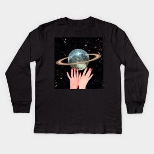 Saturn Disco II Kids Long Sleeve T-Shirt